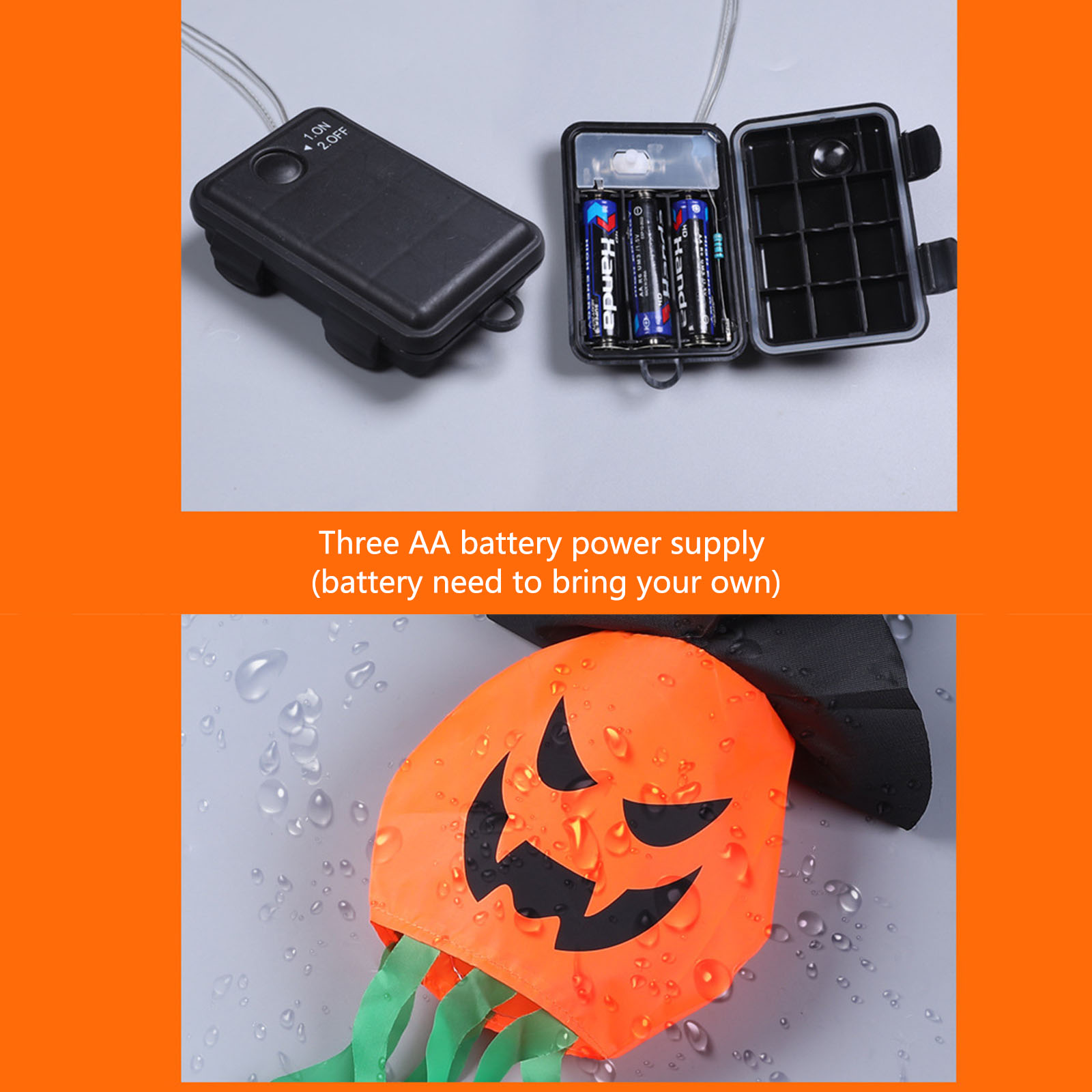 ไฟประดับตกแต่งฮาโลวีน หมวกฟักท - Halloween Led String Lights Orange บทวิจารณ์และราคา