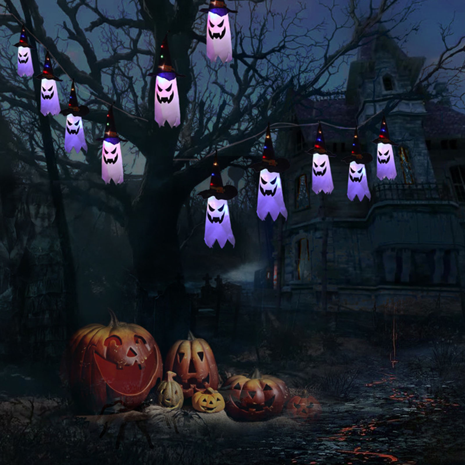 ไฟประดับตกแต่งฮาโลวีน หมวกฟักท - Halloween Led String Lights Orange บทวิจารณ์และราคา