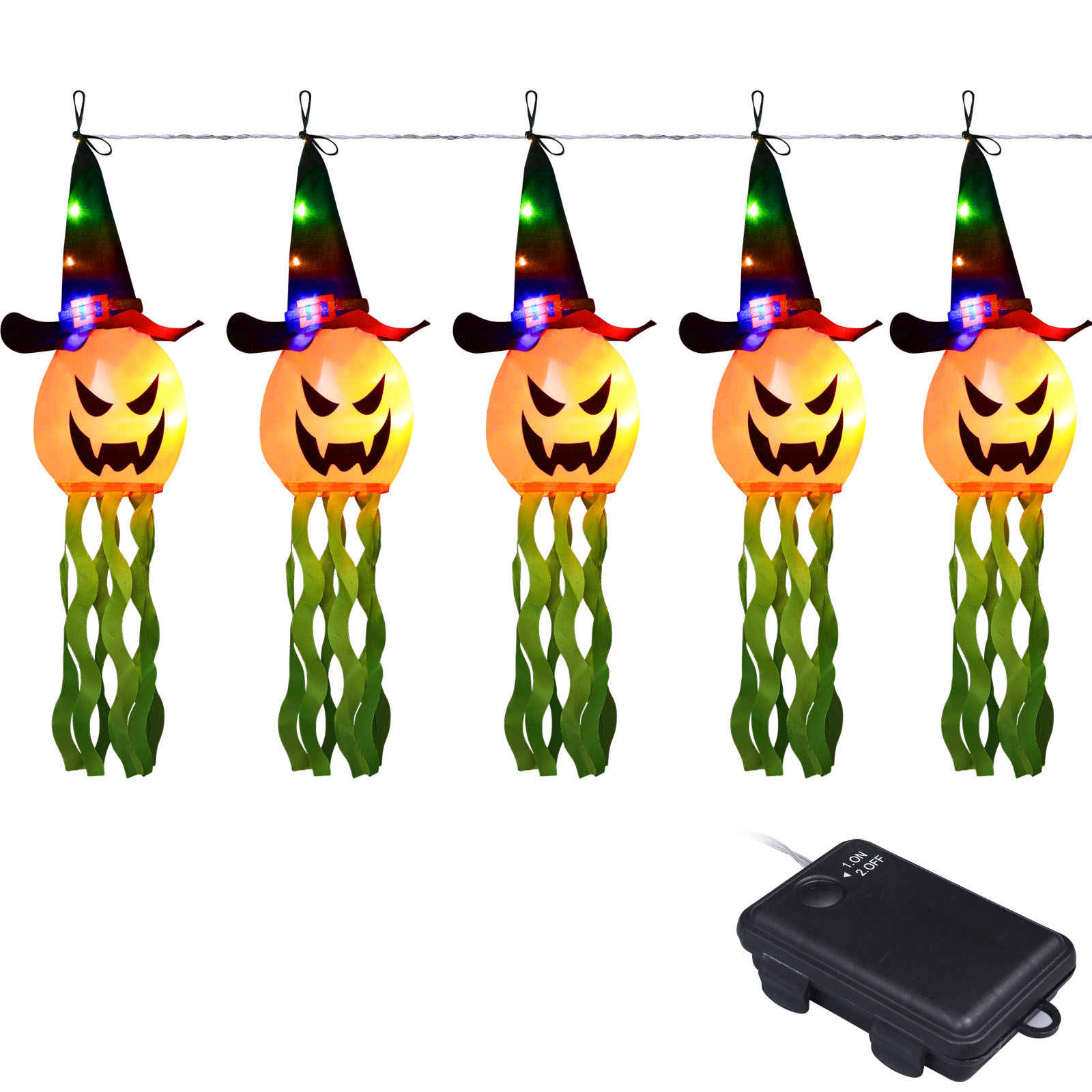 ไฟประดับตกแต่งฮาโลวีน หมวกฟักท - Halloween Led String Lights Orange บทวิจารณ์และราคา