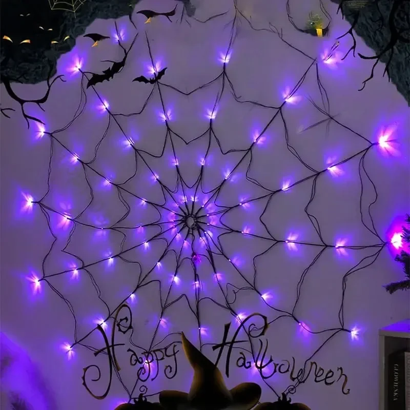 ไฟประดับใยแมงมุมฮาโลวีน 70LED  - Spider Web Halloween Decoration บทวิจารณ์และราคา