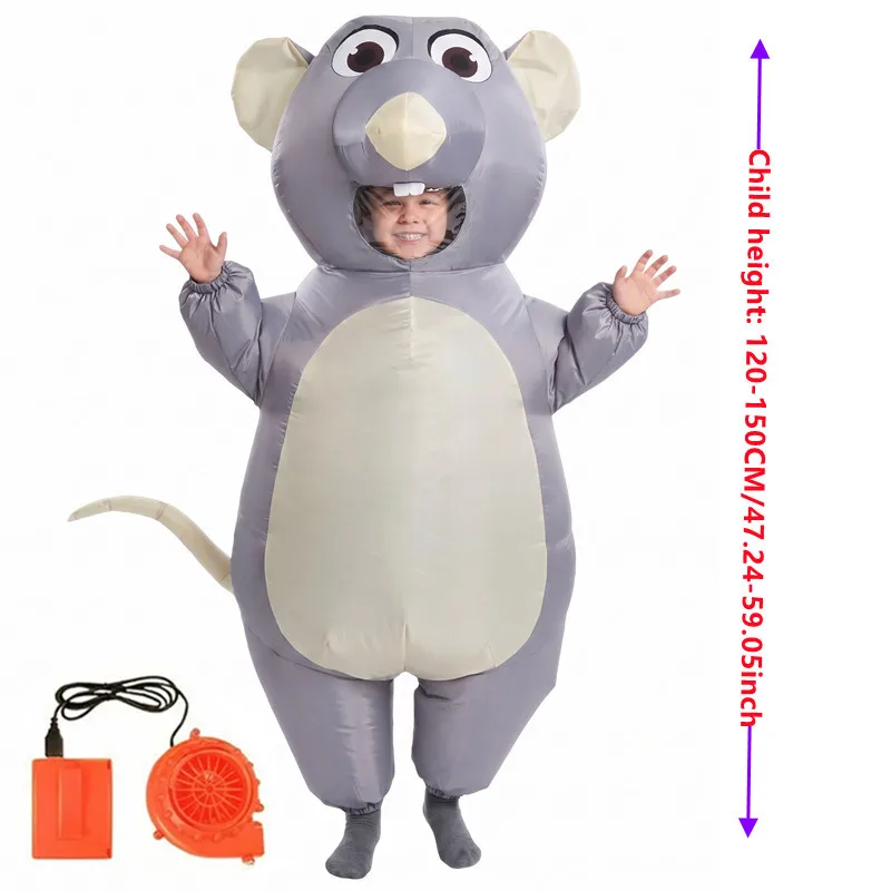 ชุดมาสคอตหนูสีเทาเป่าลมสำหรับผ - Halloween Costume Kids บทวิจารณ์และราคา