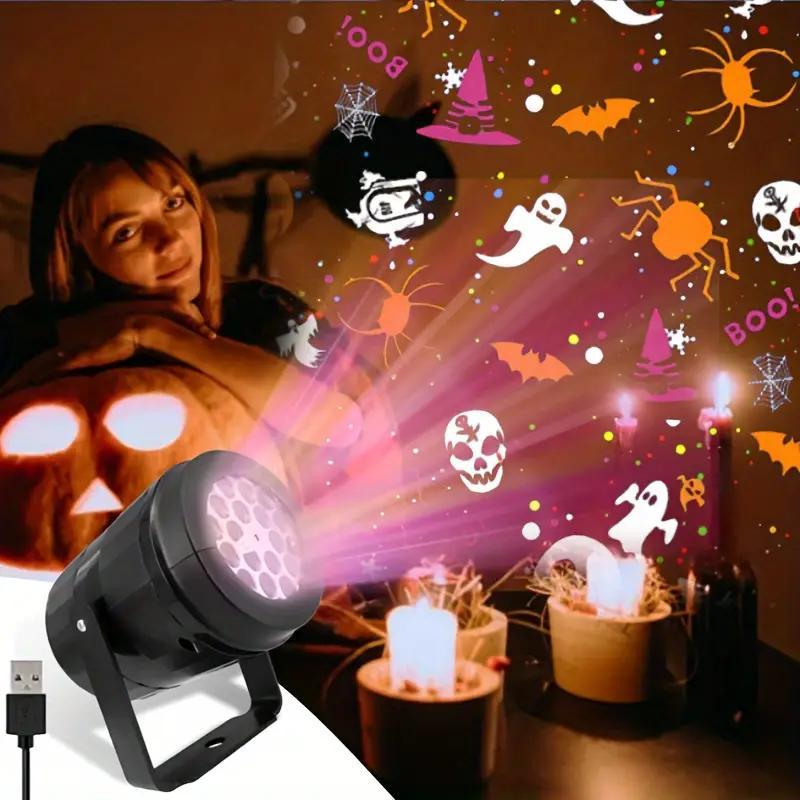 ไฟโปรเจคเตอร์ LED สำหรับฮาโลวี - Pumpkin Lantern Halloween บทวิจารณ์และราคา