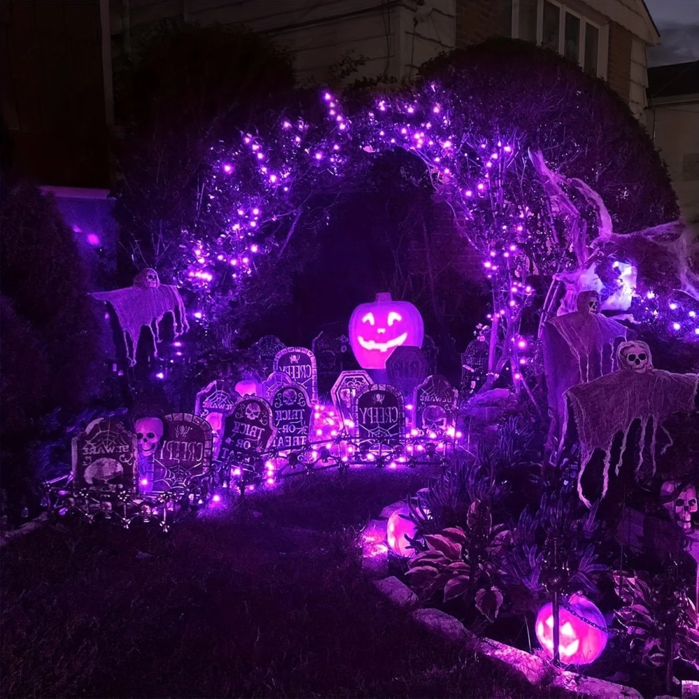 ไฟประดับฮาโลวีนแบบโซลาร์เซลล์  - Halloween Led String Lights Orange บทวิจารณ์และราคา