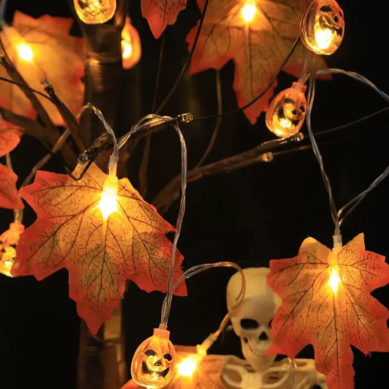 1 ชิ้น 59 นิ้ว/118 นิ้วฮาโลวีน - Halloween Led String Lights Orange บทวิจารณ์และราคา