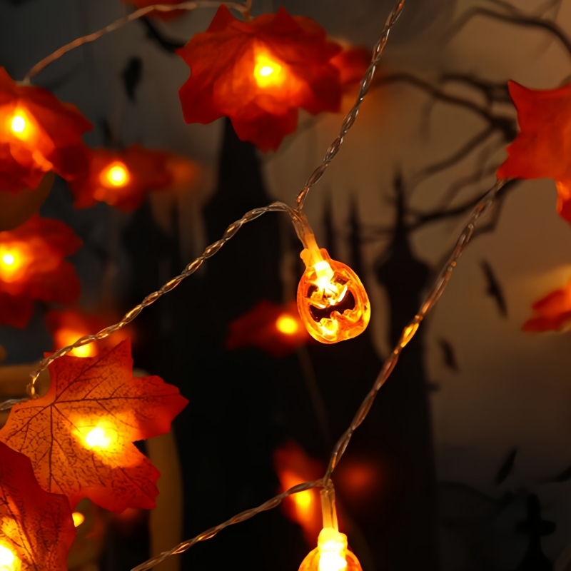 1 ชิ้น 59 นิ้ว/118 นิ้วฮาโลวีน - Halloween Led String Lights Orange บทวิจารณ์และราคา