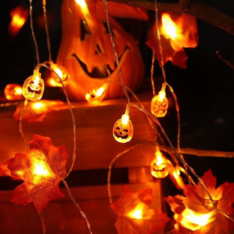 1 ชิ้น 59 นิ้ว/118 นิ้วฮาโลวีน - Halloween Led String Lights Orange บทวิจารณ์และราคา