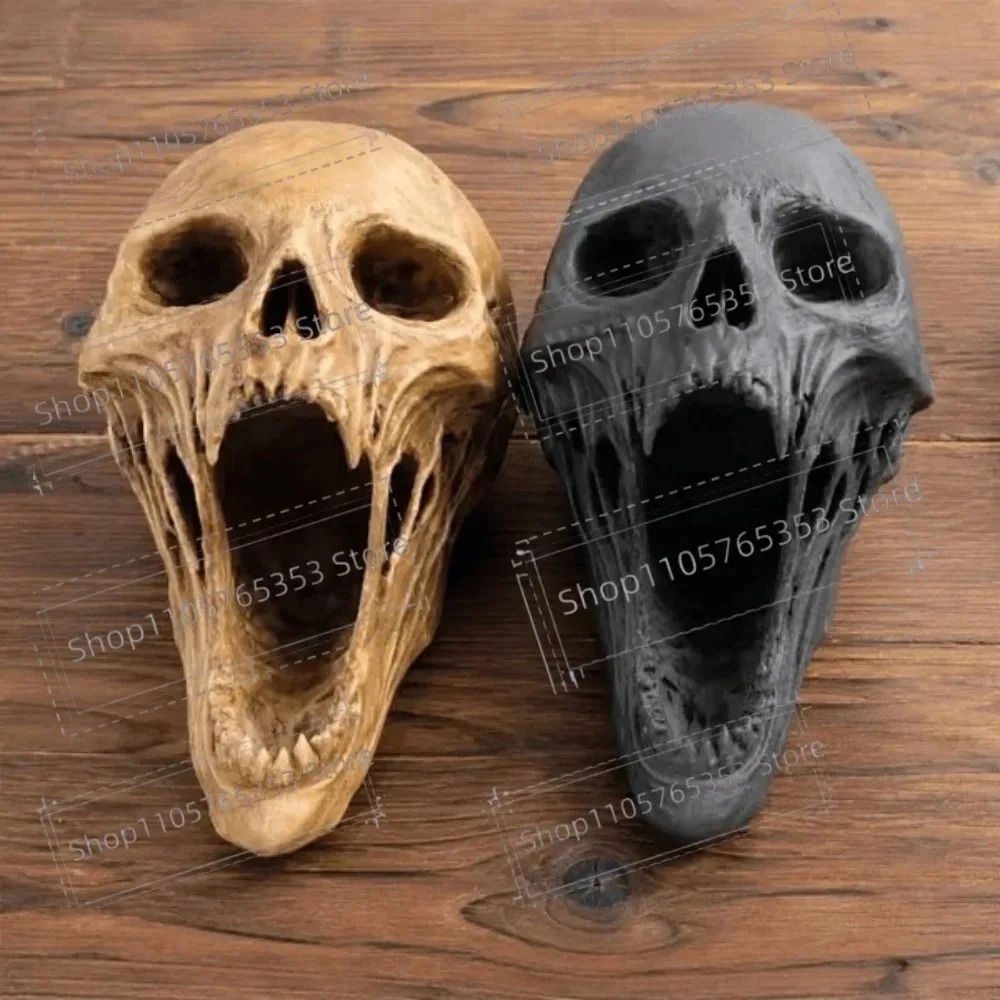 รูปปั้นหัวกะโหลกกราฟฟิกสไตล์โก - Halloween Skeleton Decoration บทวิจารณ์และราคา