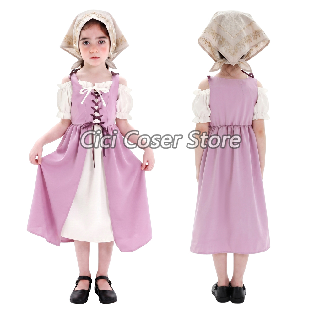 ชุดแฟนซียุคกลางสำหรับเด็กผู้หญ - Halloween Costume Kids บทวิจารณ์และราคา