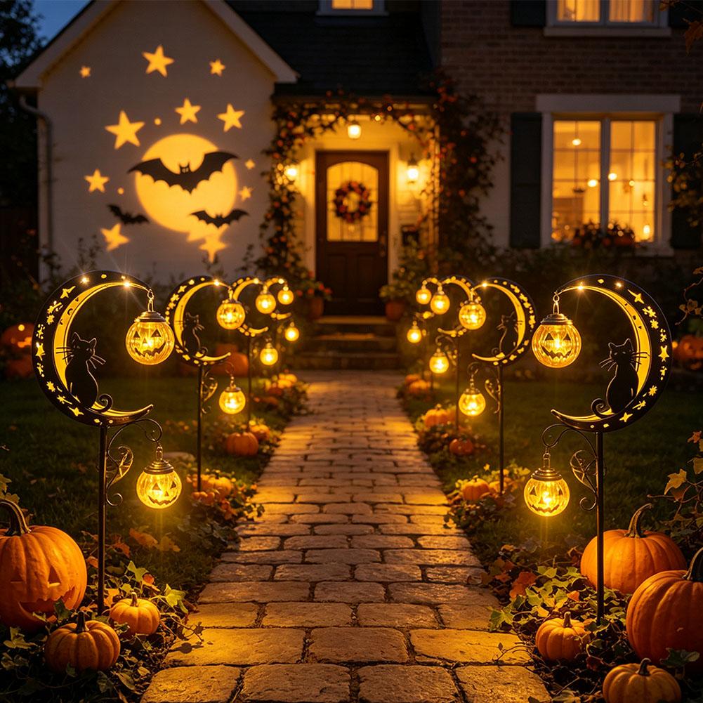 โคมไฟปักดินสำหรับตกแต่งสวนกลาง - Pumpkin Lantern Halloween บทวิจารณ์และราคา
