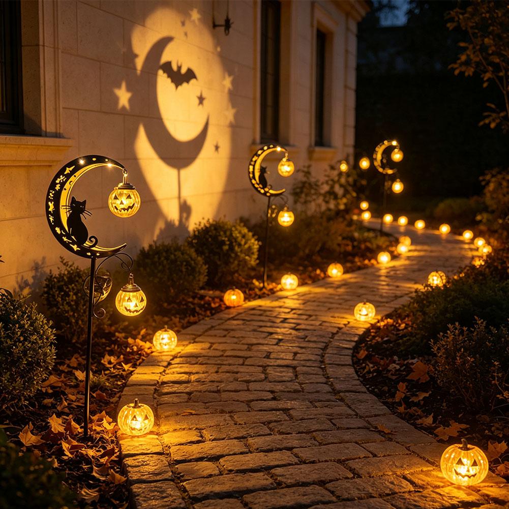 โคมไฟปักดินสำหรับตกแต่งสวนกลาง - Pumpkin Lantern Halloween บทวิจารณ์และราคา