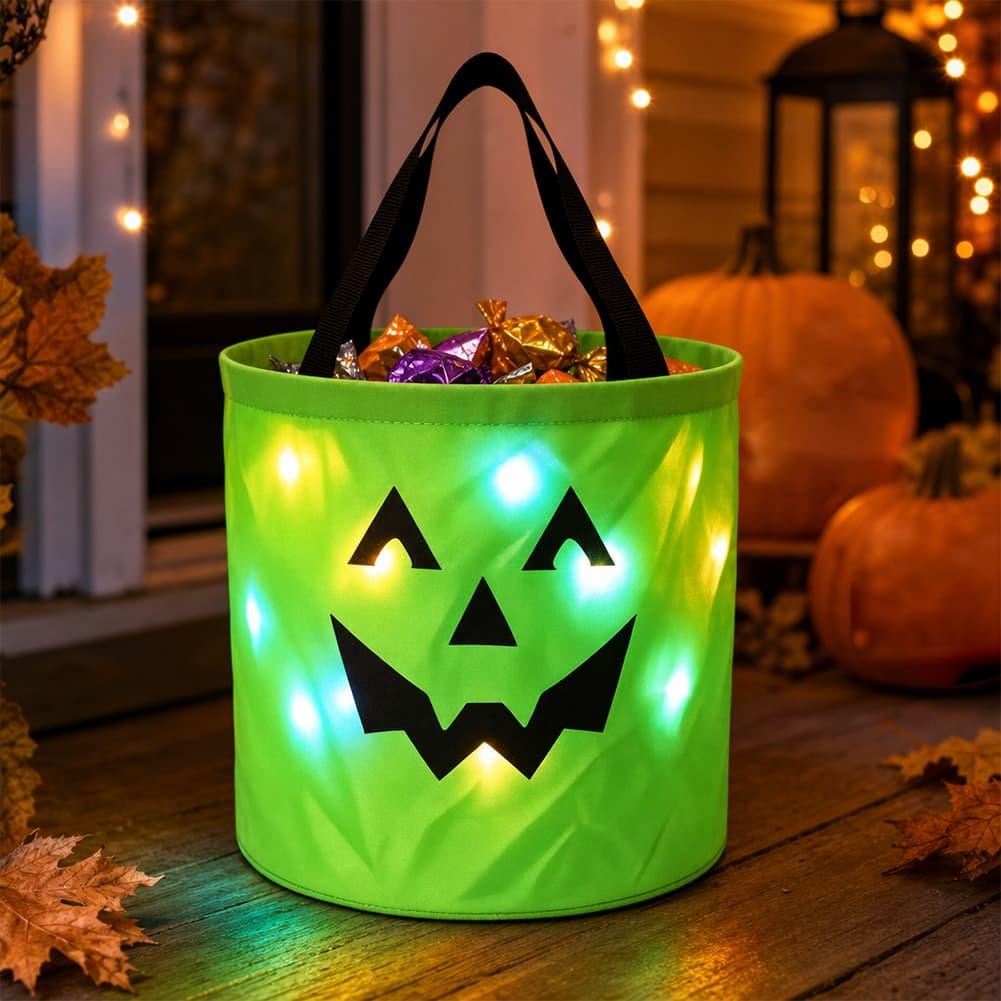 ถังใส่ขนมสำหรับงานปาร์ตี้ฮาโลว - Halloween Pumpkin Decor Led บทวิจารณ์และราคา