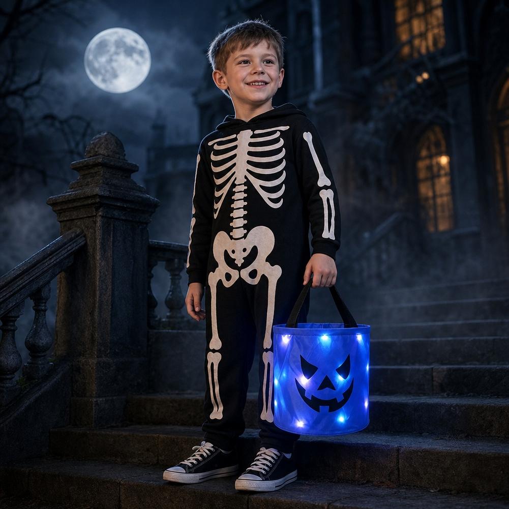 ถังใส่ขนมสำหรับงานปาร์ตี้ฮาโลว - Halloween Pumpkin Decor Led บทวิจารณ์และราคา