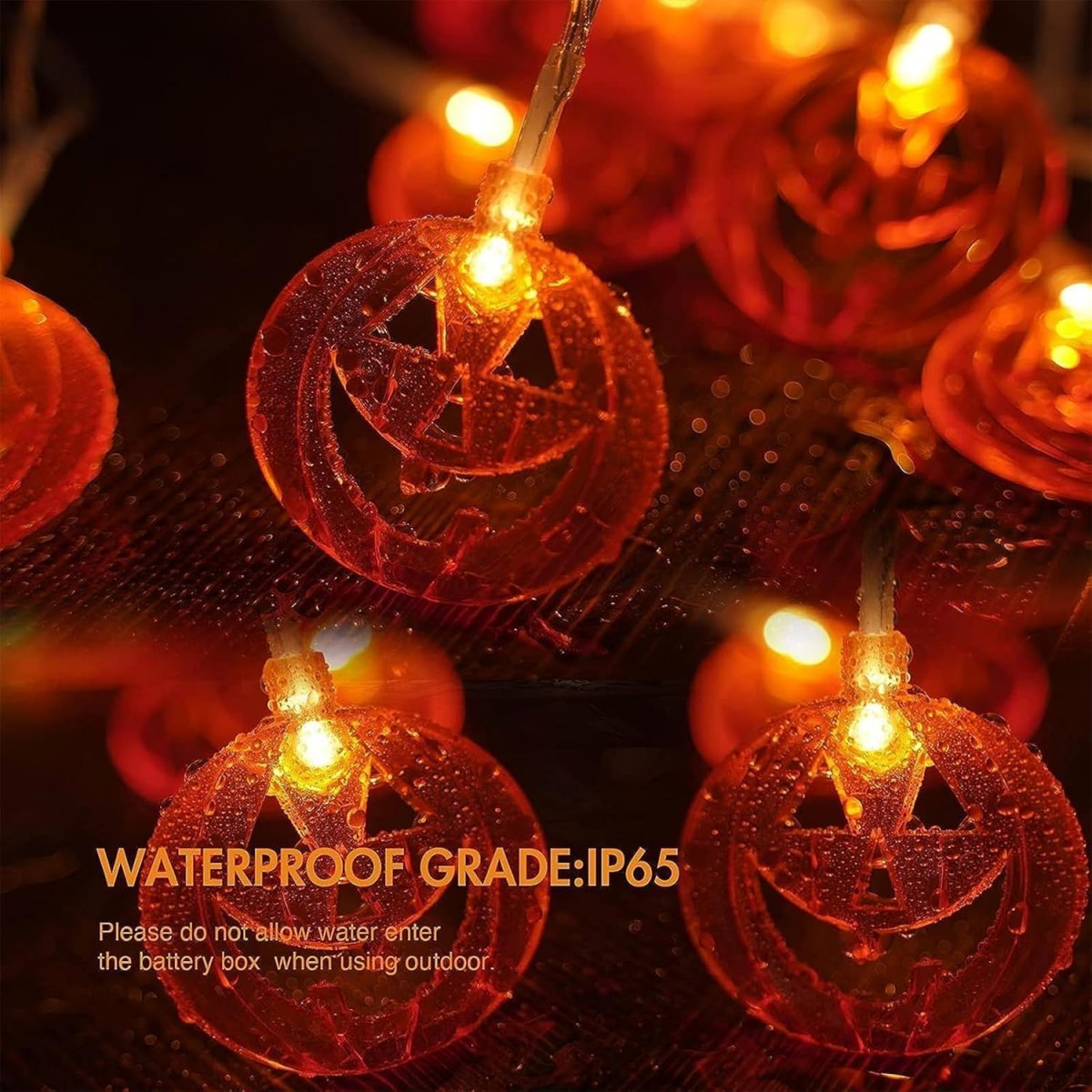 1 PC 20LED สีส้มแบน Hollow ไฟฟ - Halloween Led String Lights Orange บทวิจารณ์และราคา