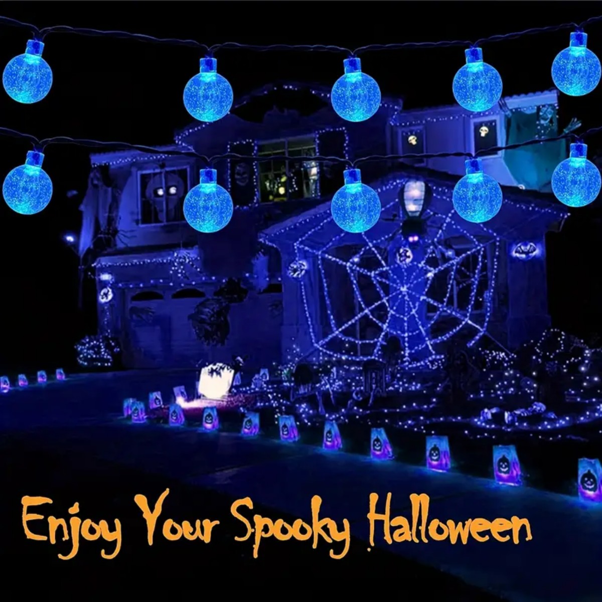 1 PC 12 M 100 LED ฮาโลวีนสีม่ว - Halloween Led String Lights Orange บทวิจารณ์และราคา