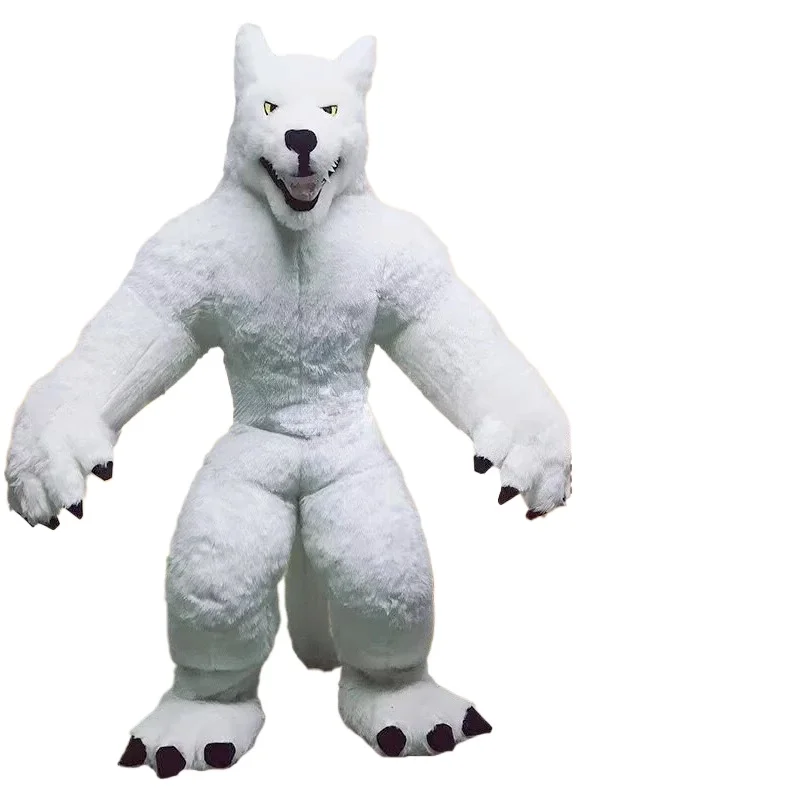 ชุดมาสคอตหมาป่าสีเทาเป่าลมขนาด - Halloween Costume Adult บทวิจารณ์และราคา