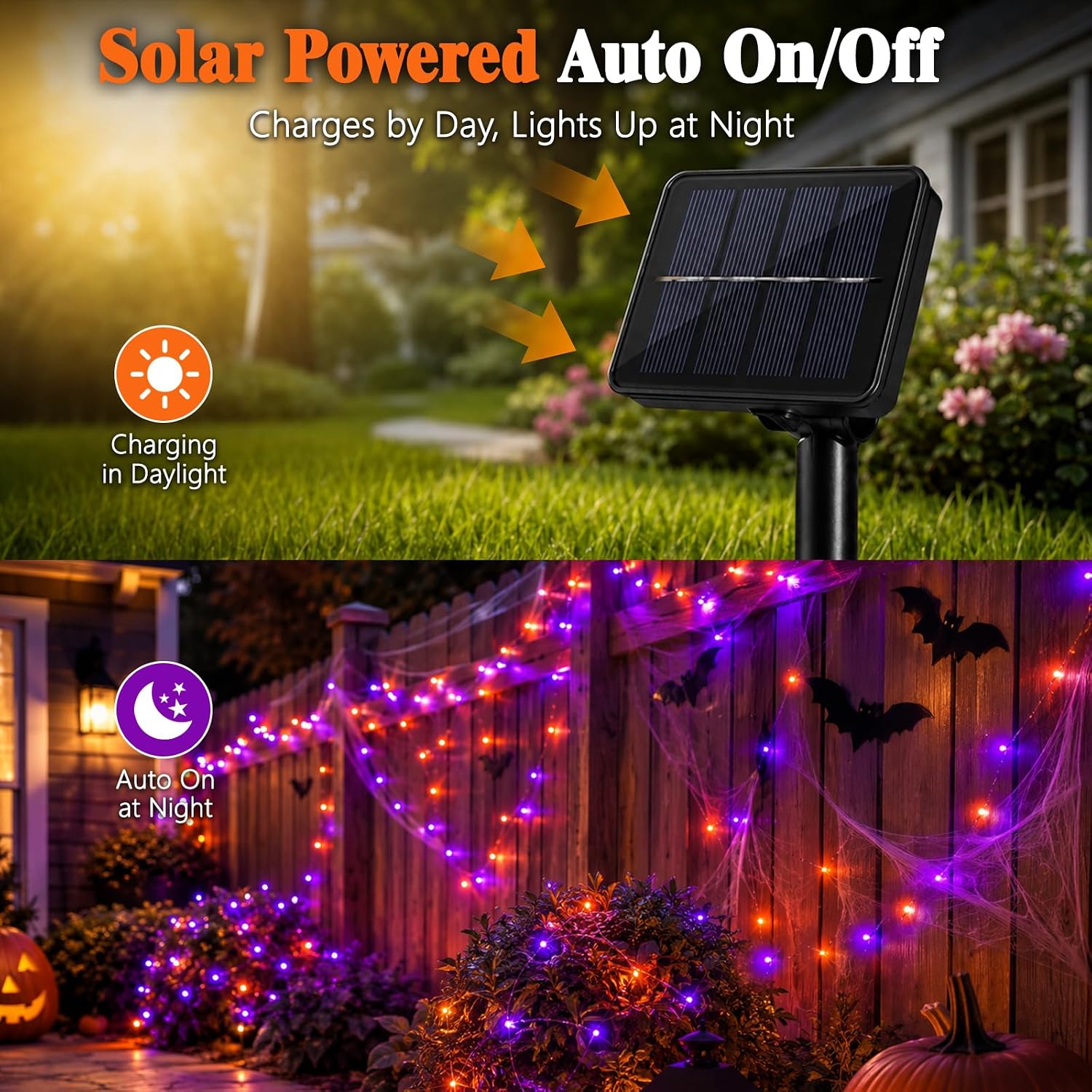 ไฟประดับสายทองแดงพลังงานแสงอาท - Halloween Led String Lights Orange บทวิจารณ์และราคา
