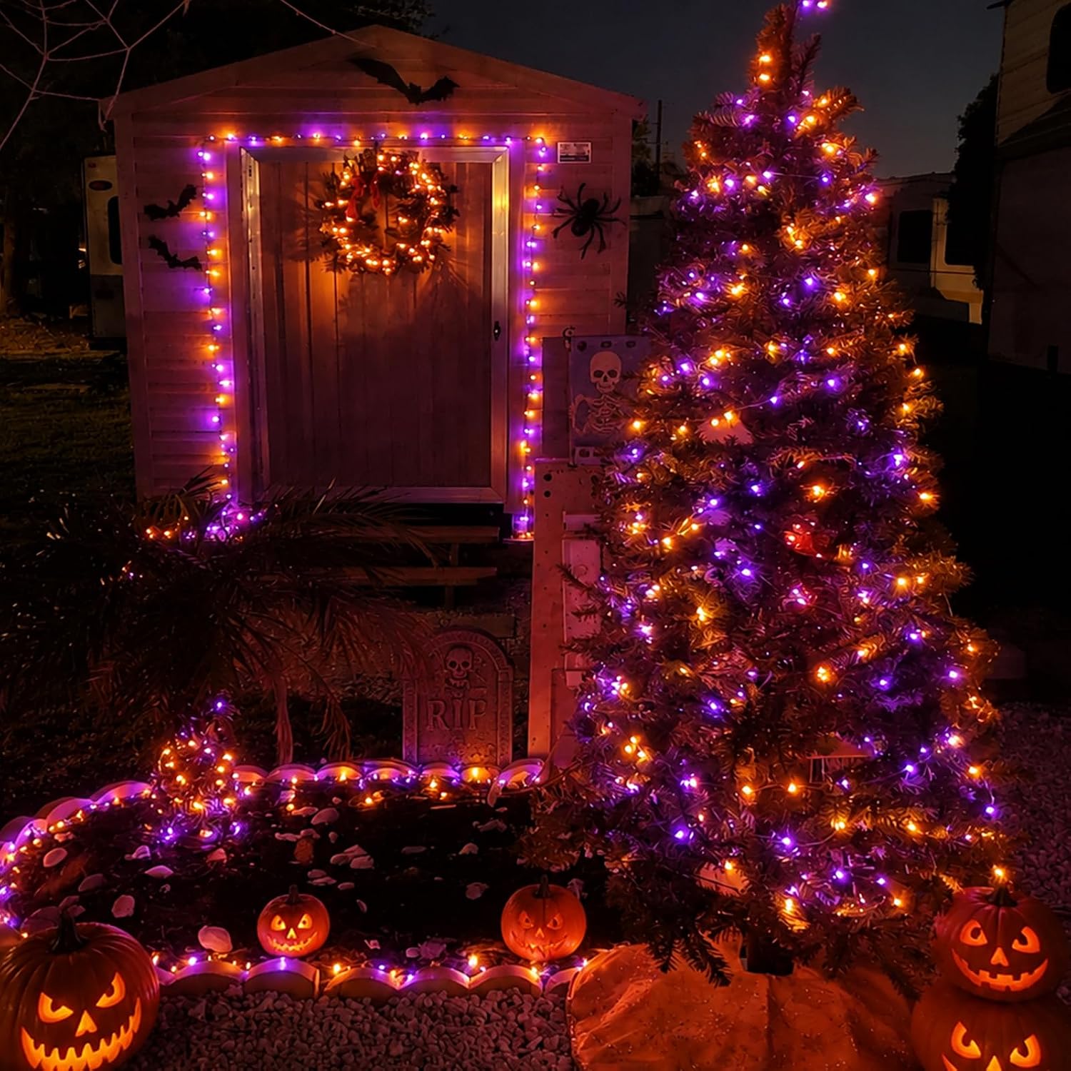 ไฟประดับสายทองแดงพลังงานแสงอาท - Halloween Led String Lights Orange บทวิจารณ์และราคา