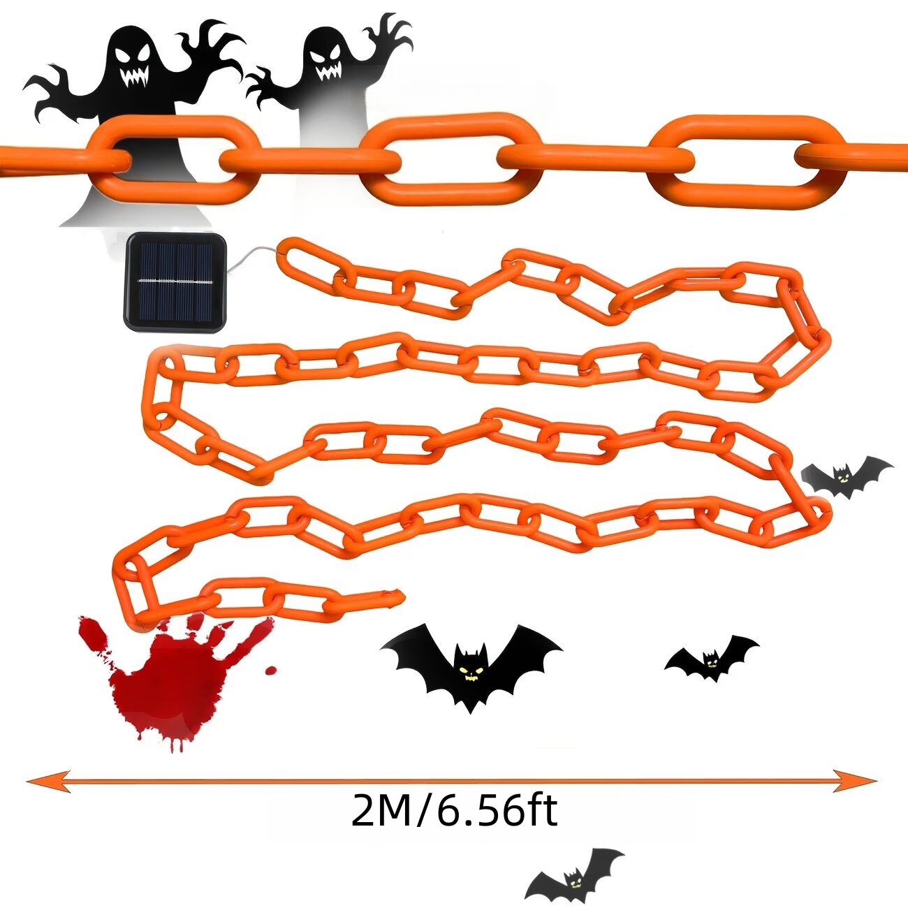 ไฟโซลาร์เซลล์สำหรับตกแต่งฮาโลว - Halloween Led String Lights Orange บทวิจารณ์และราคา