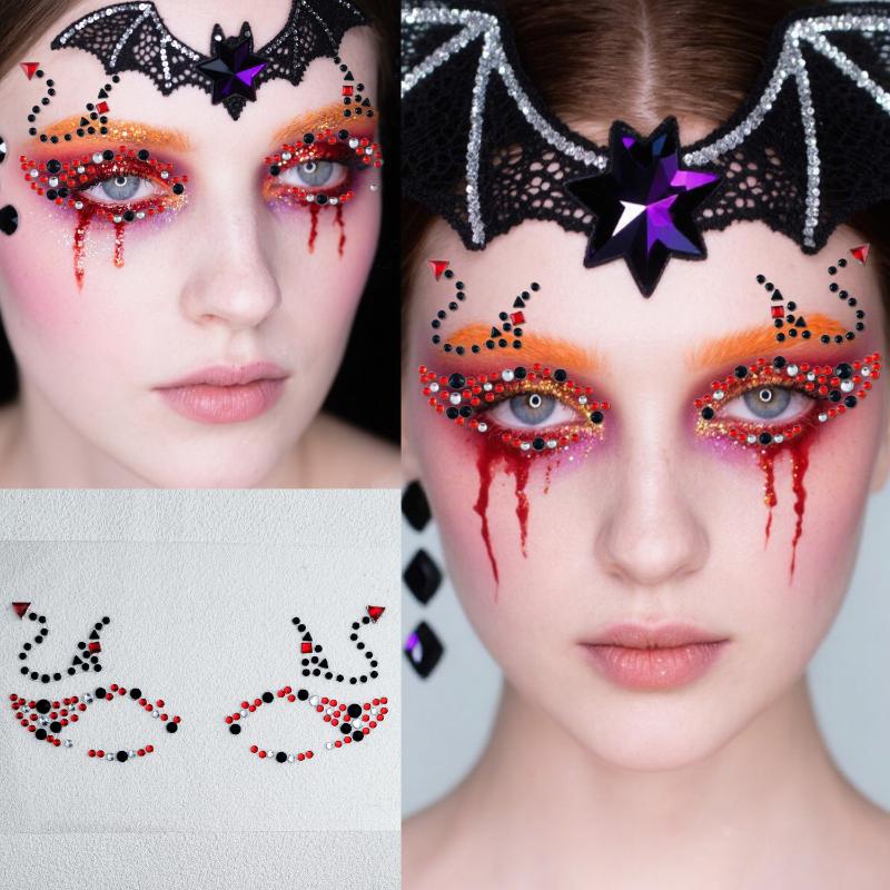 สติกเกอร์ติดหน้ารูปดอกไม้รูปหั - Halloween Skeleton Decoration บทวิจารณ์และราคา