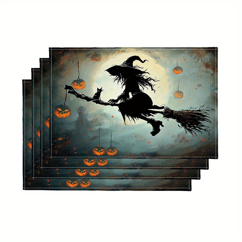 ชุดแผ่นรองจานฮาโลวีนลายแม่มดแล - Pumpkin Lantern Halloween บทวิจารณ์และราคา