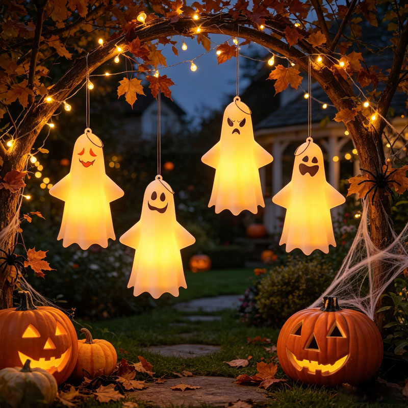 โคมไฟผีฮาโลวีนขนาดเล็กแบบแขวน  - Pumpkin Lantern Halloween บทวิจารณ์และราคา