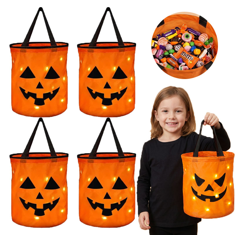 1-10 ชิ้น ตะกร้าฟักทองฮาโลวีน  - Halloween Pumpkin Decor Led บทวิจารณ์และราคา