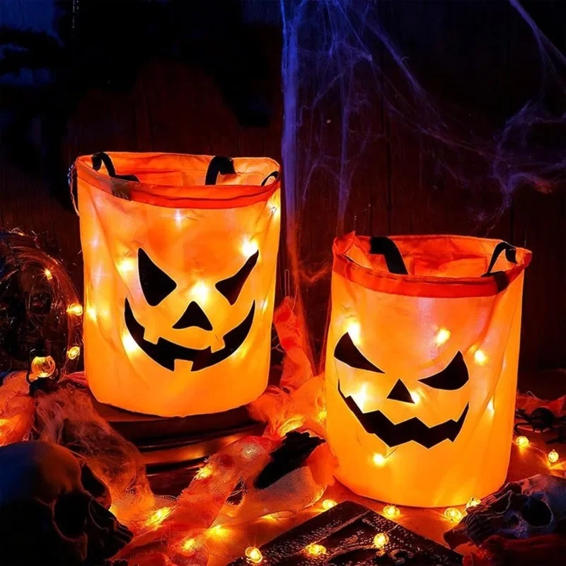1-10 ชิ้น ตะกร้าฟักทองฮาโลวีน  - Halloween Pumpkin Decor Led บทวิจารณ์และราคา