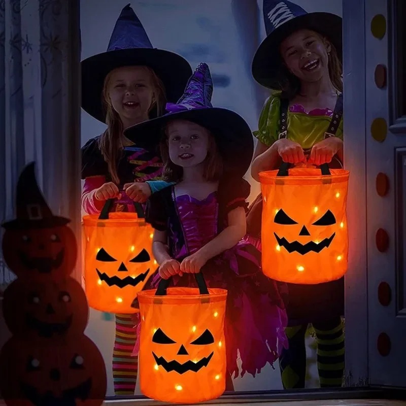 1-10 ชิ้น ตะกร้าฟักทองฮาโลวีน  - Halloween Pumpkin Decor Led บทวิจารณ์และราคา