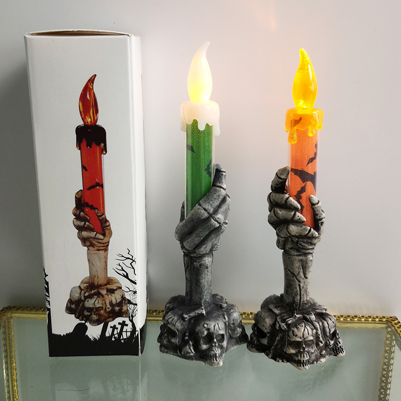 เทียน LED ฮาโลวีน รูปโครงกระดู - Halloween Pumpkin Decor Led บทวิจารณ์และราคา